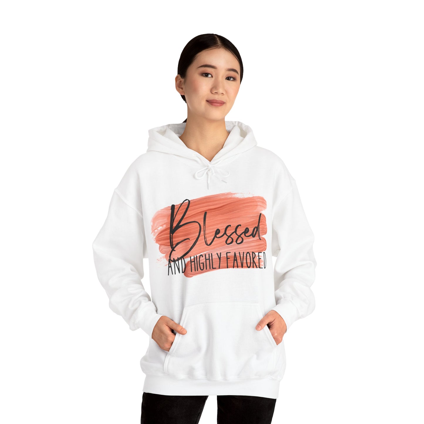 Blessed and Highly Favored Unisex Heavy Blend™ Hooded Sweatshirt