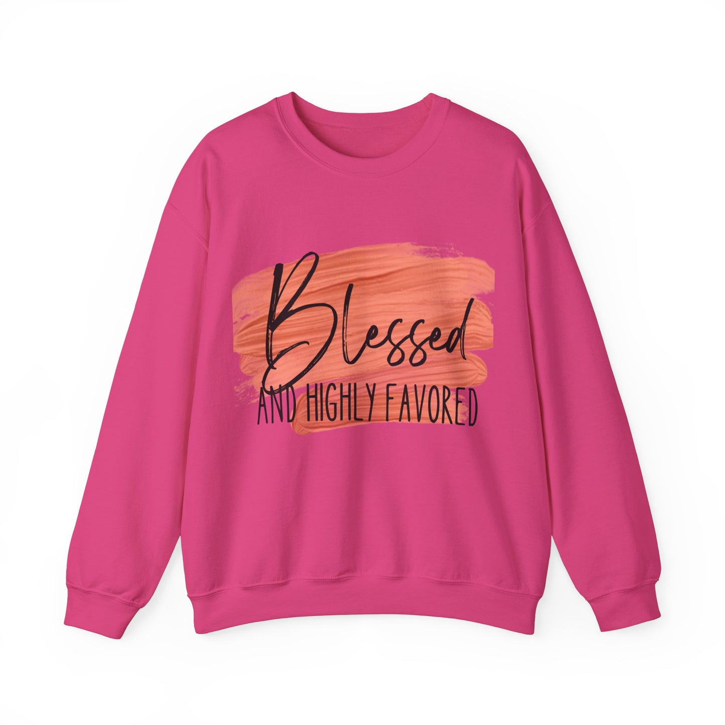 Blessed and Highly Favored Unisex Heavy Blend™ Crewneck Sweatshirt