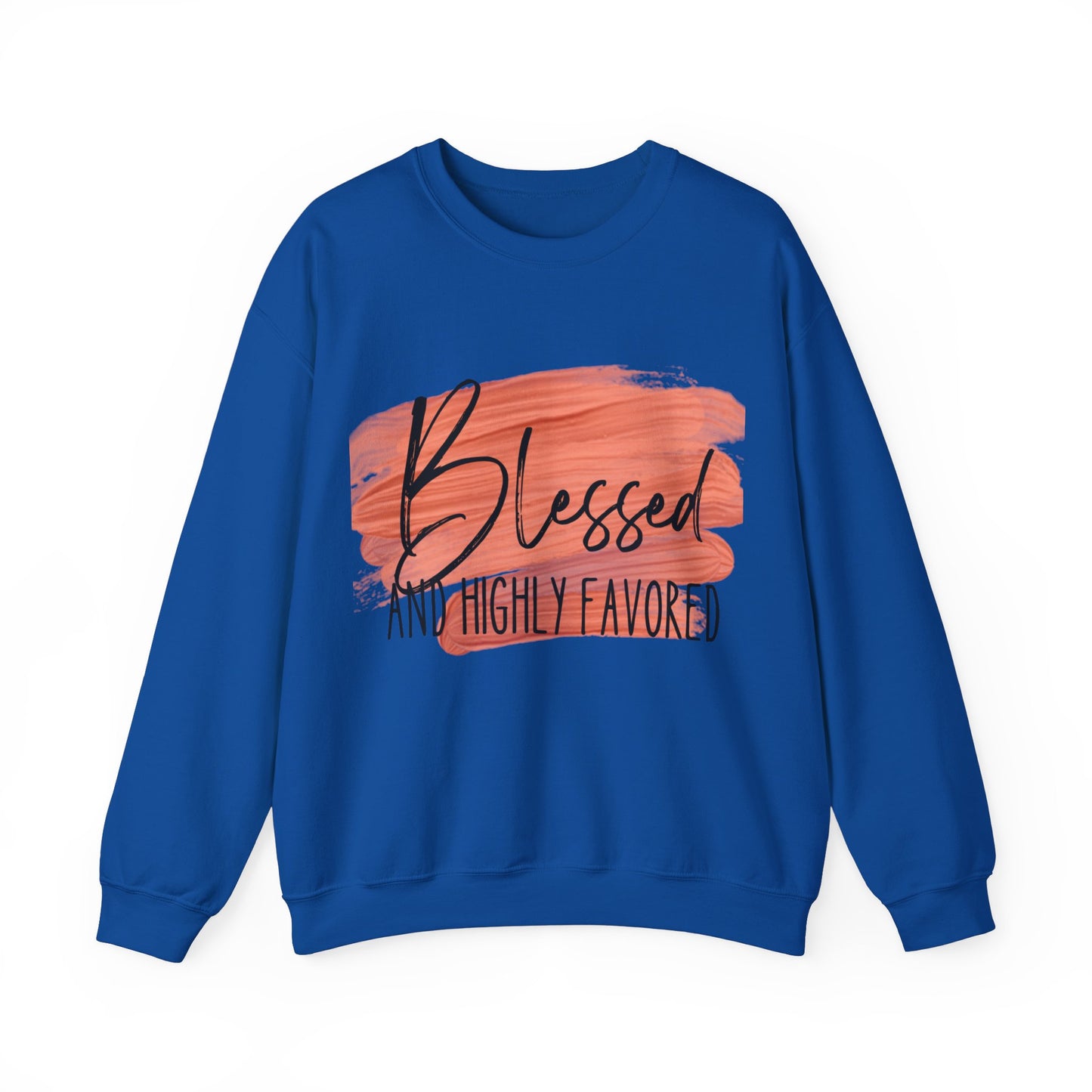 Blessed and Highly Favored Unisex Heavy Blend™ Crewneck Sweatshirt