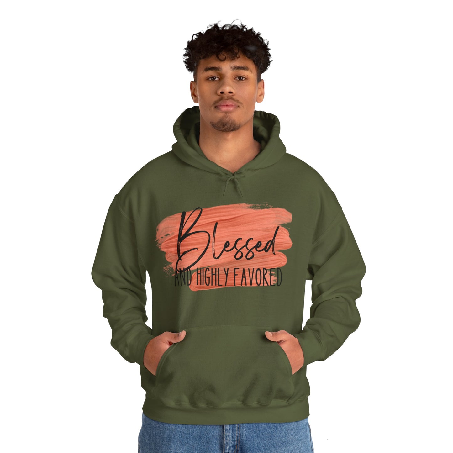 Blessed and Highly Favored Unisex Heavy Blend™ Hooded Sweatshirt