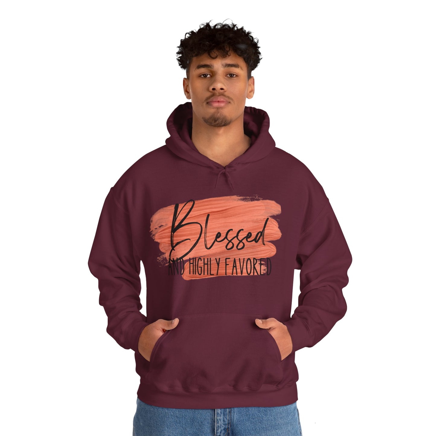 Blessed and Highly Favored Unisex Heavy Blend™ Hooded Sweatshirt