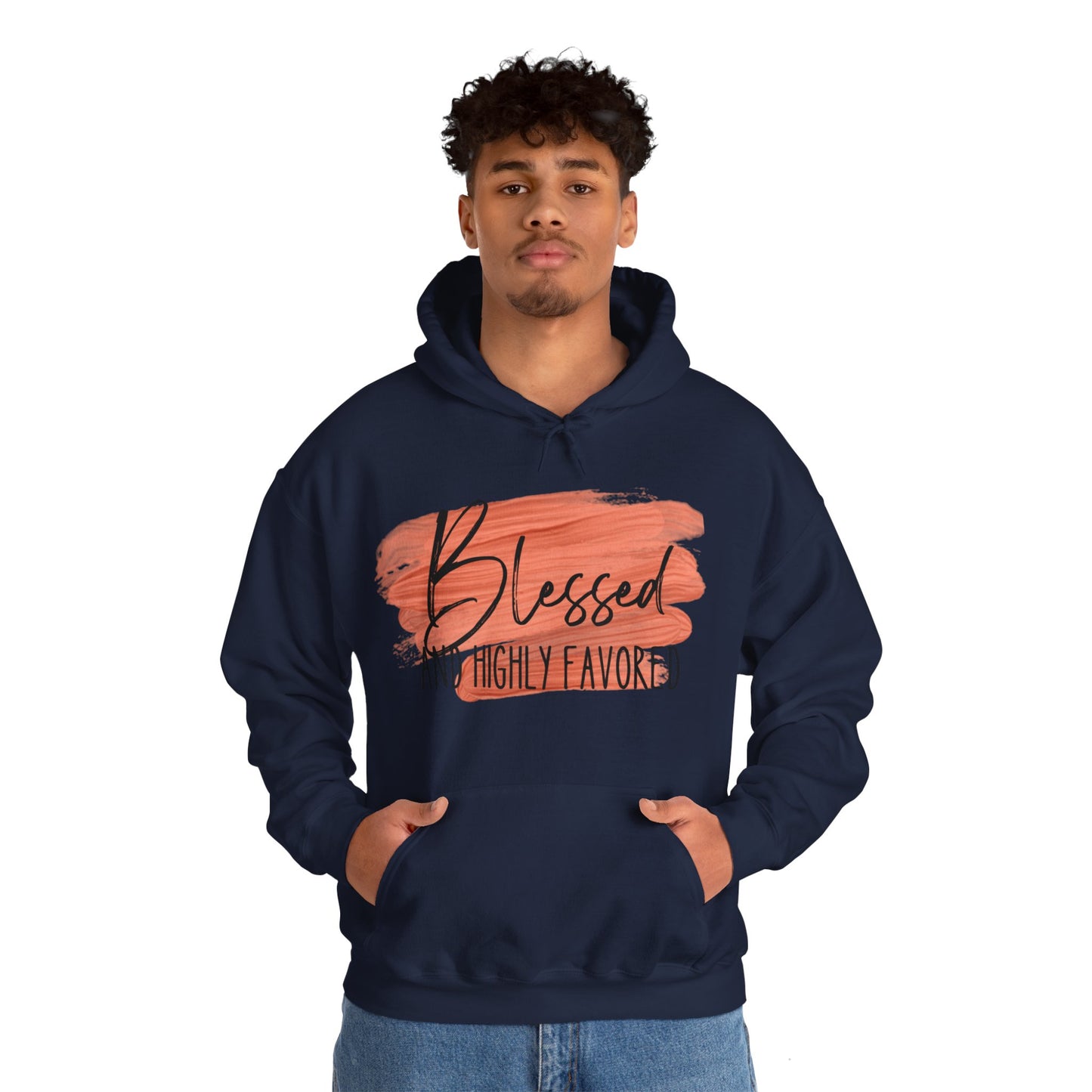 Blessed and Highly Favored Unisex Heavy Blend™ Hooded Sweatshirt