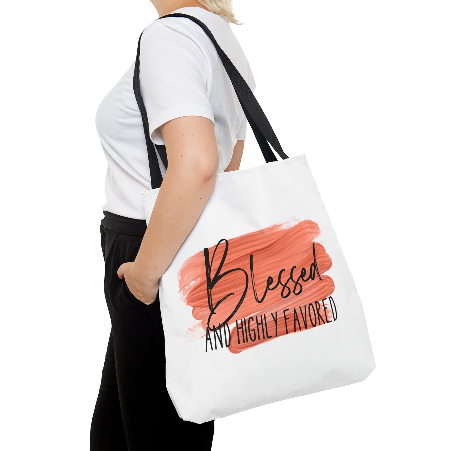 Blessed and Highly Favored Tote Bag (AOP)