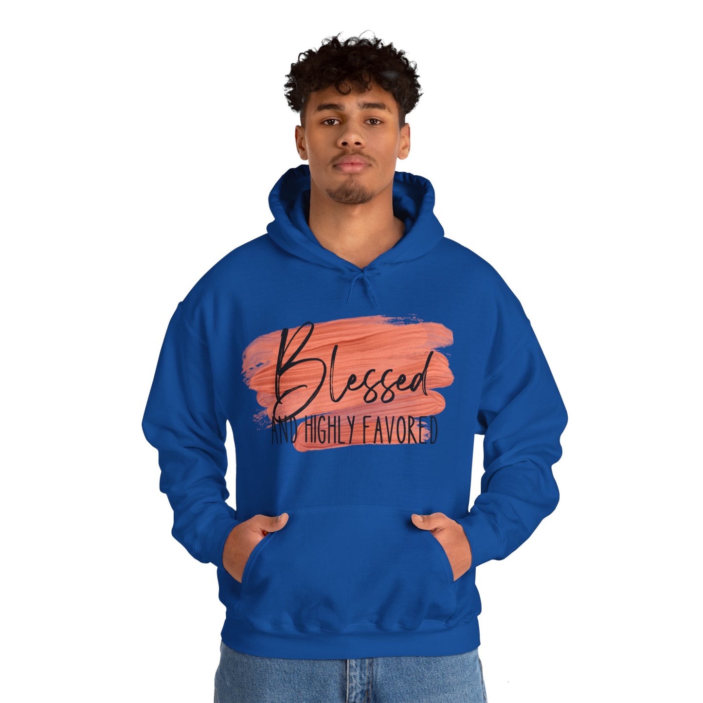 Blessed and Highly Favored Unisex Heavy Blend™ Hooded Sweatshirt