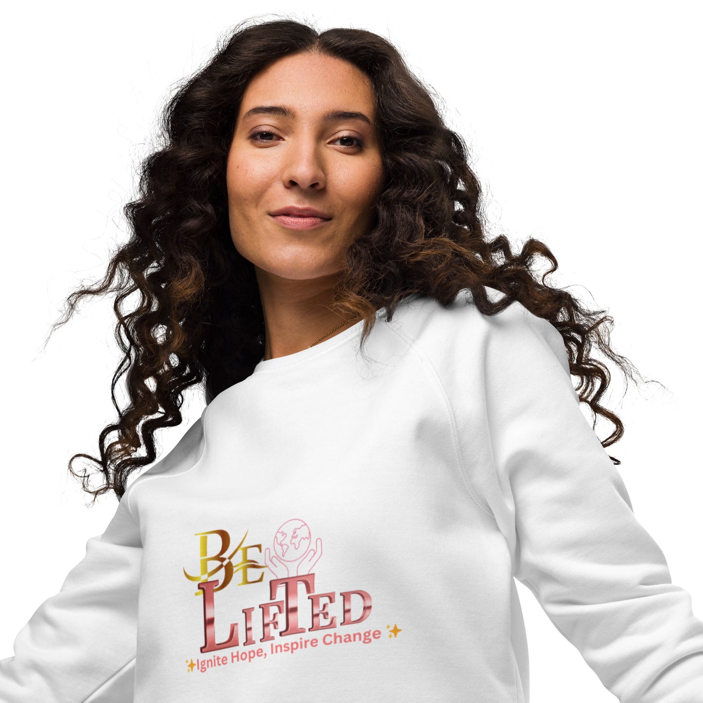 BeLifted Unisex organic raglan sweatshirt