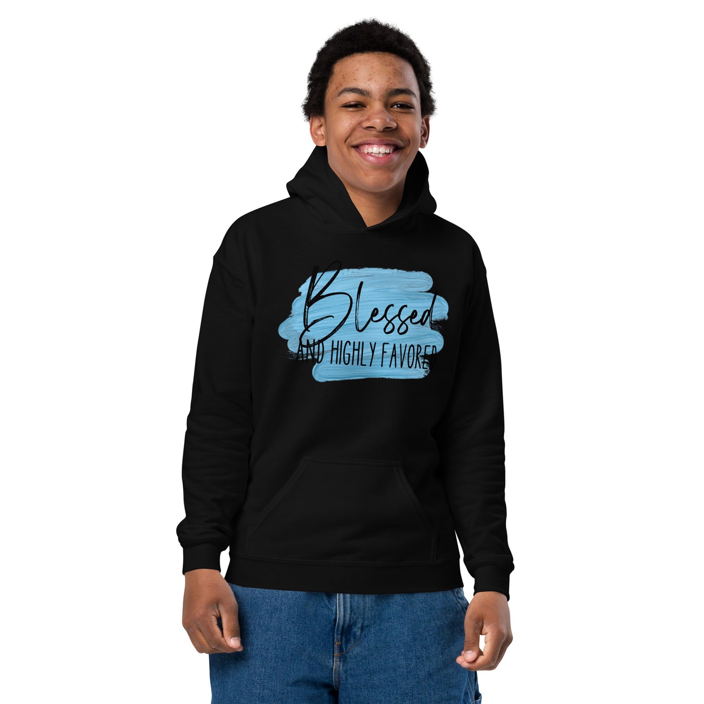 Blessed and Highly Favored Youth heavy blend hoodie