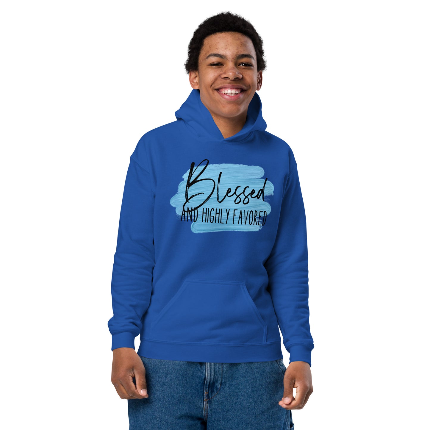 Blessed and Highly Favored Youth heavy blend hoodie