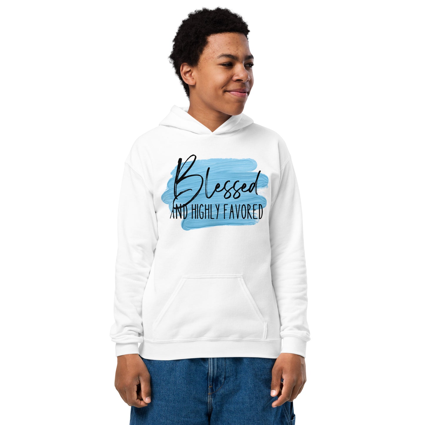 Blessed and Highly Favored Youth heavy blend hoodie